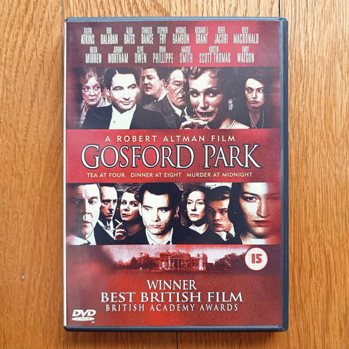 Gosford Park DVD used, drama, social, with Greek subtitles