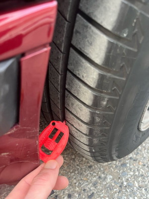Car Tire Wear Indicator and Keychain new 3D printed