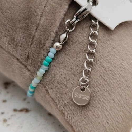 Steel bracelet with cross like new, stainless