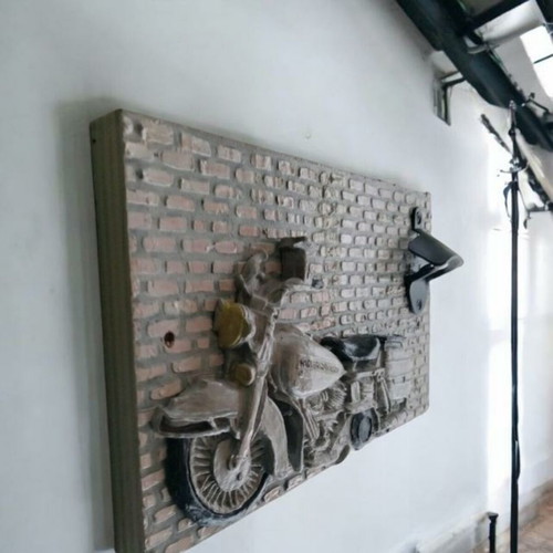 Handmade Harley Wall-Mounted Beer Opener Wood 30x17 cm new