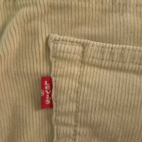 Levi's winter corduroy bell-bottom pants like new, beige, medium