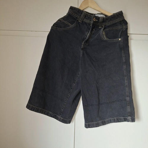 Bershka jeans shorts like new, black and gray, size S