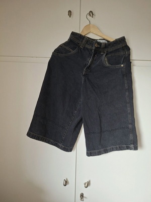 Bershka jeans shorts like new, black and gray, size S