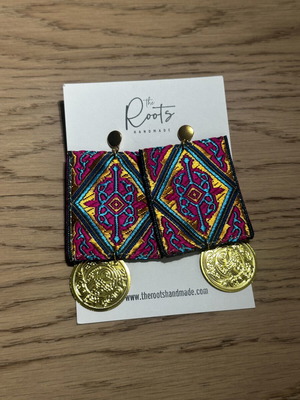 The Roots handmade earrings new, multicolor