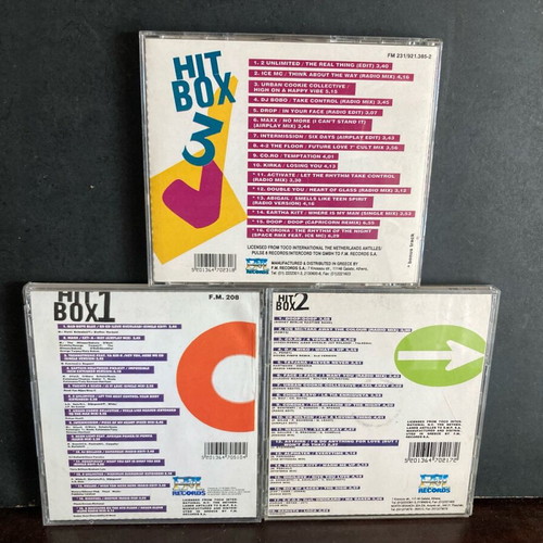 Hit Box 1 2 3 used electronic music CD set