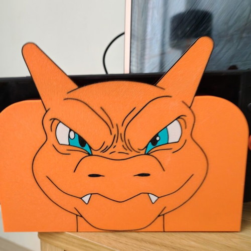 3D Printed Faceplate Cover for Nintendo Switch 2 Dock, Charizard Design