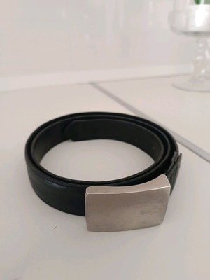 Men's genuine leather belt like new, black, size 110 cm