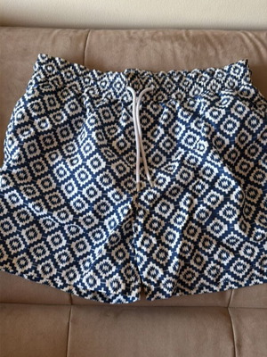 Sea You Soon swimwear used, size Large, white and blue