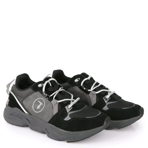 Trussardi women's sneakers size 41 like new, black and silver