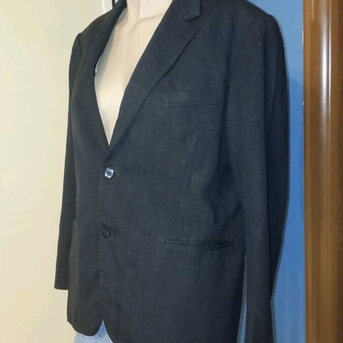 Vintage jacket used, gray and blue, size L