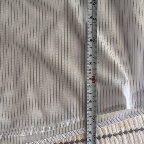 Prince Oliver men's white striped shirt used, long sleeve