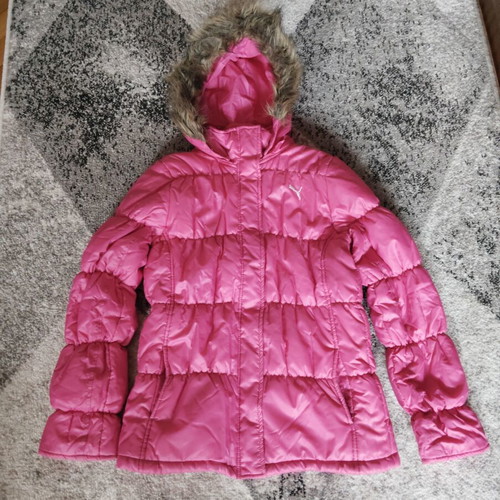 Puma kids winter jacket pink used