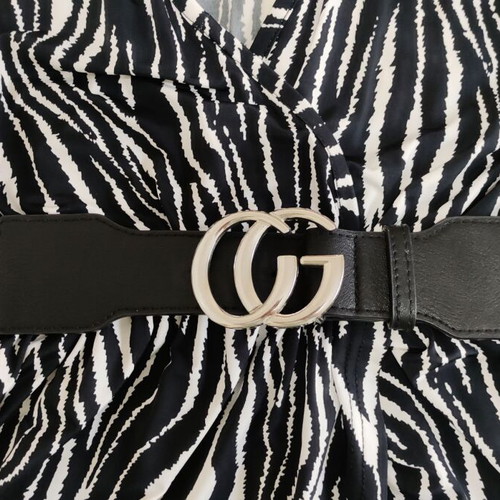 Karamella long zebra print dress with belt, one size