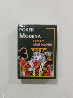 Modena playing cards black plastic new
