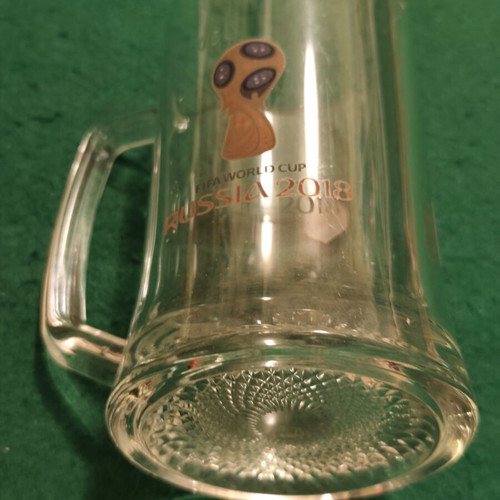 Russia 2018 FIFA World Cup glass beer mug, official licensed product