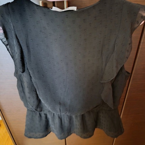 About You crop top blouse new, black, size S