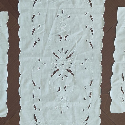 Cutwork white table linen set and gift cotton from India new
