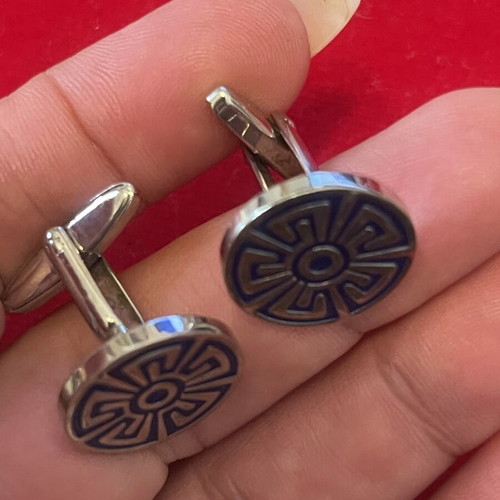 925 silver Zolotas cufflinks, solid
