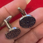 925 silver Zolotas cufflinks, solid