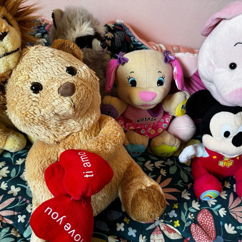 Stuffed teddy bears like new, set of 5 large and small