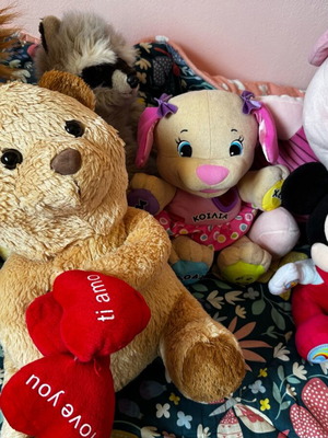 Stuffed teddy bears like new, set of 5 large and small