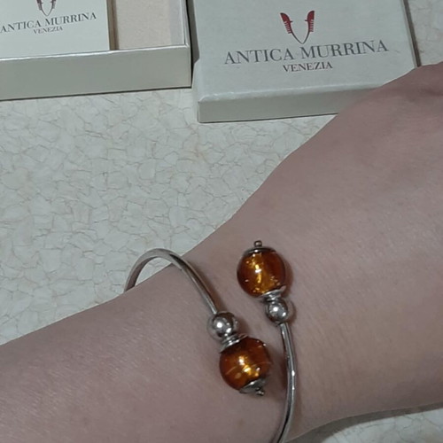Antica Murrina Venezia Silver 925 Bracelet with Murano Glass New