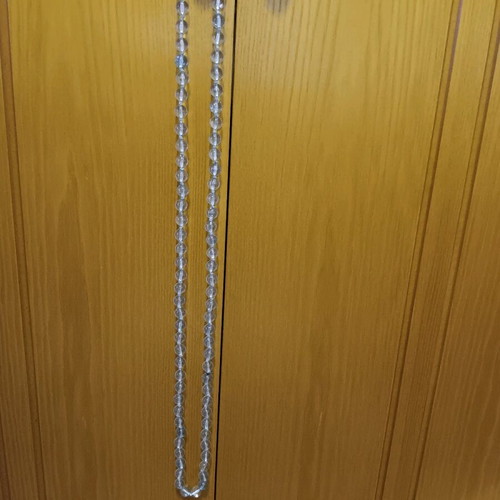 Necklace with transparent beads new, long