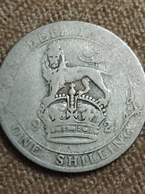 Νόμισμα 1 Shiling 1921 George V ασημένιο μεταχειρισμένο