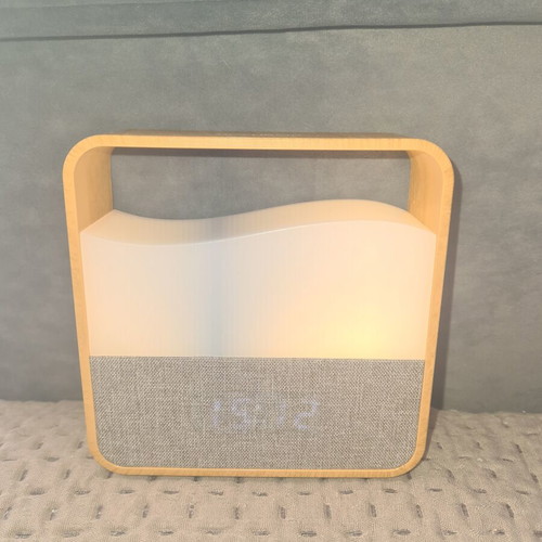 UPXNBOR digital alarm clock with warm LED night light, USB charging