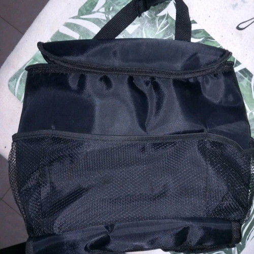 Insulated car seat back bag used