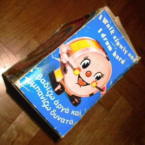 Mr. Tambourine Man rare battery toy used with original 80s box