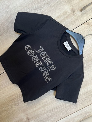 Juicy Couture crop t-shirt used, size XS, black