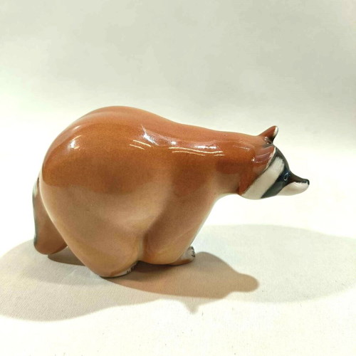 Lomonosov handmade decorative raccoon figurine like new porcelain