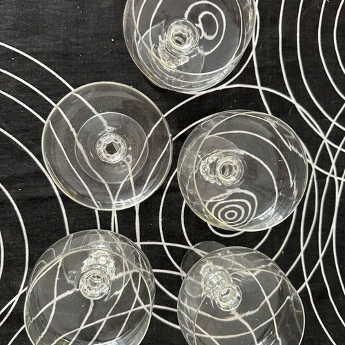 Vintage dessert cocktail glasses set of 5 like new