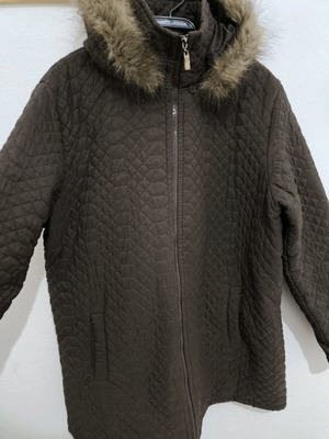 Women's brown jacket with hood like new, size 52