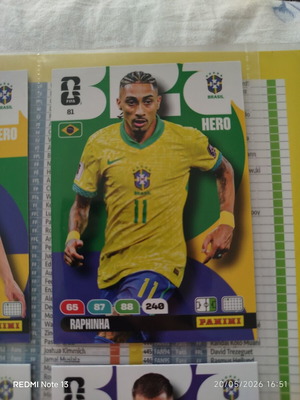 Panini Adrenalyn XL FIFA World Cup 2026 κάρτα Raphinha Hero σαν καινούργιο