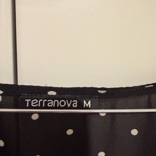 Polka Dot Dress size M Terranova like new, black and white