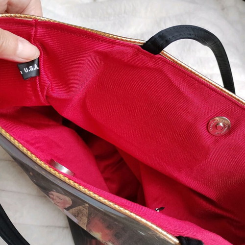 Vintage shoulder bag used, multicolored, eco-friendly