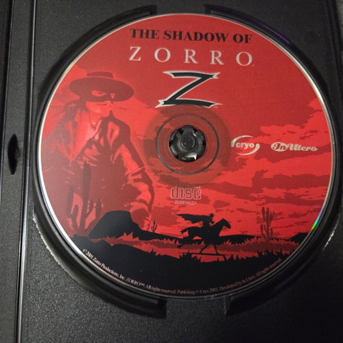 The Shadow of Zorro PC game used, Greek edition