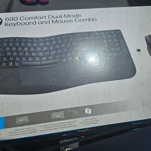 HP 680 Comfort ασύρματο πληκτρολόγιο και ποντίκι καινούργιο, μαύρο