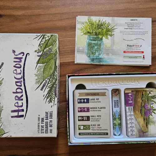 Herbaceous board game like new, strategy in English