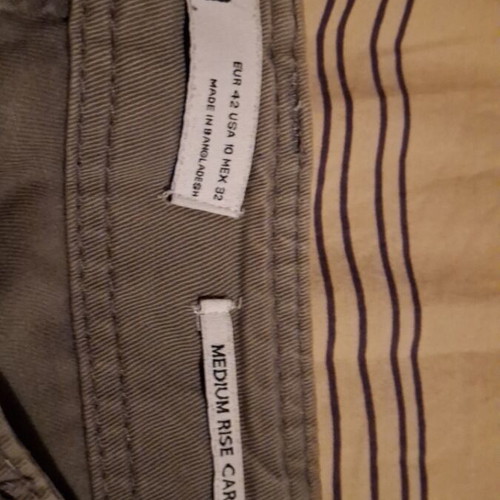 Bershka cargo pants, size 42, green