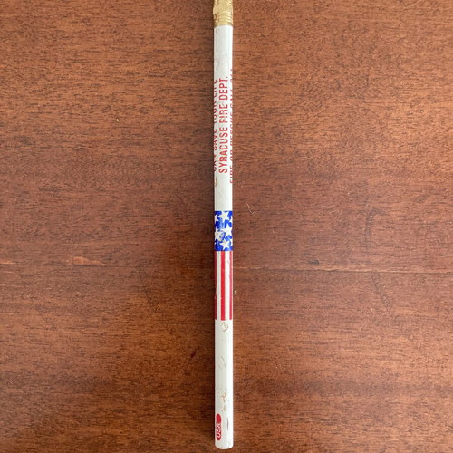 Vintage Syracuse Fire Dept. Patriotic Pencil used