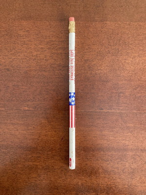 Vintage Syracuse Fire Dept. Patriotic Pencil used