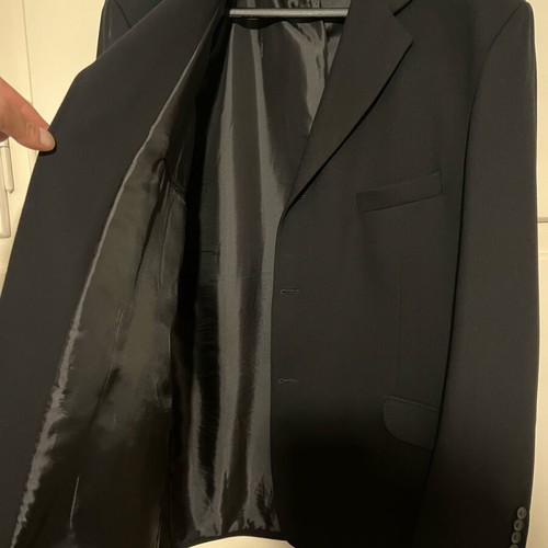 Berto Lucci Milano suit new, black, jacket No58, trousers No52