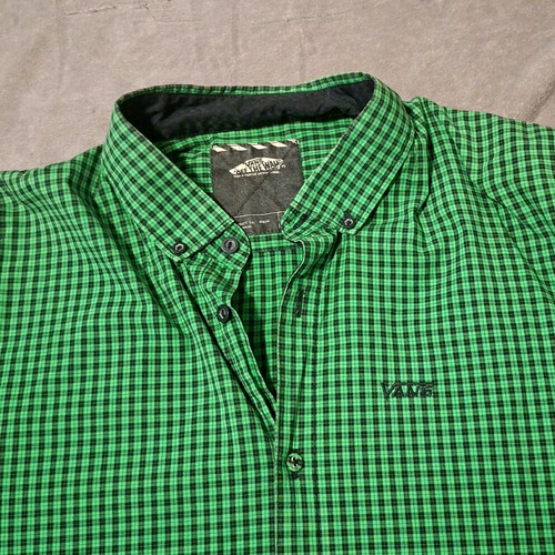 Vans men's shirt, black and green, sizes M-L