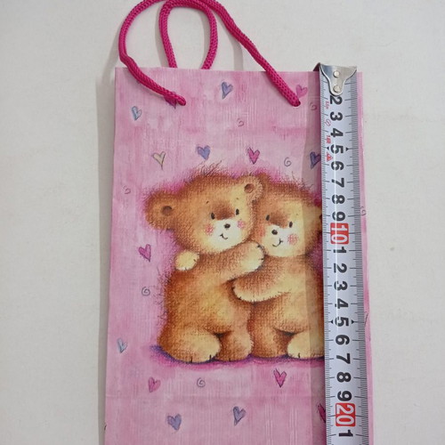 Paper bags small kids with teddy bears new