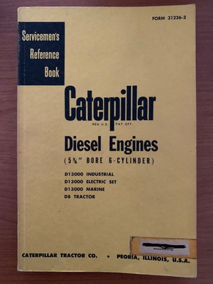 Caterpillar Servicemen's Reference Book like new, Diesel Engines 1960