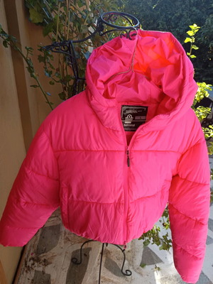 Admiral puffer jacket with hood fuchsia size S/M new