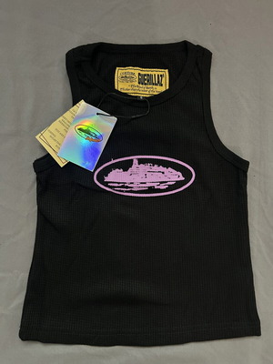 Corteiz tank top women’s small black brand new